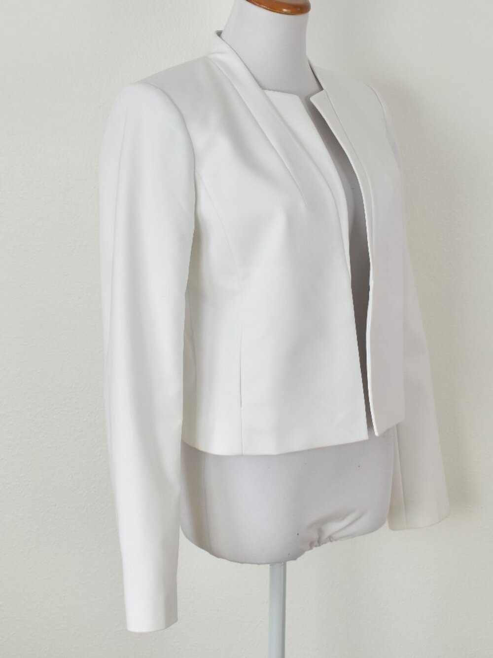 Calvin Klein Open Front Blazer Jacket White - 8 - Picture 7 of 8